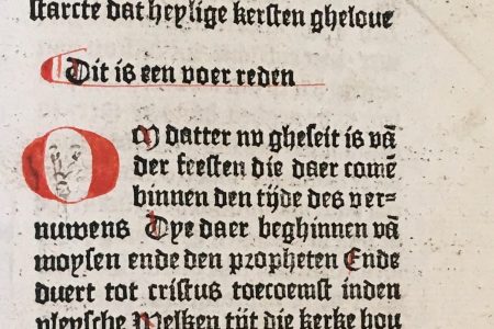 Why did Antonio de Nebrija draw faces into a Dutch book from 1480?